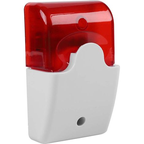 12V Wired Strobe Siren, Flashing Red Light Strobe Alarm, 110dB Home Security System (1/3)