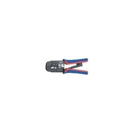 KNIPEX 97 51 10 Pinza per connettori modulari tipo "Western" con manici multicomponente brunita 190 mm