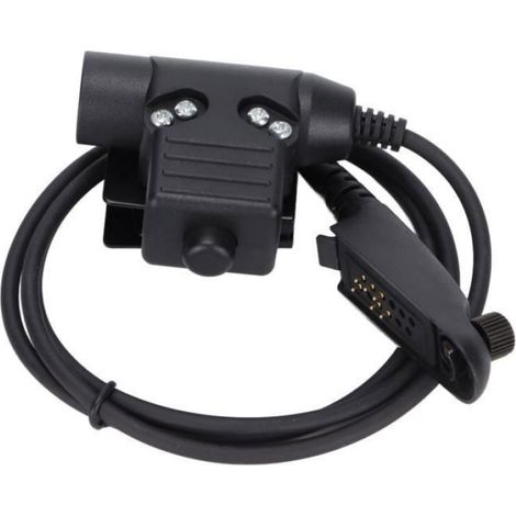 Adaptateur Casque - U94 PTT Push To Talk - Pour Talkie-Walkie Motorola GP328 GP338 GP340 - Clip Intégré - 1 Pièce (1/4)