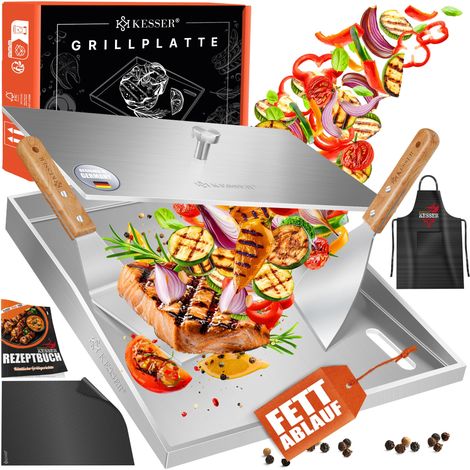 KESSER® Plancha 40 x 30 cm, acero inox - set con tapa (1/5)