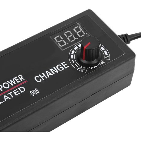 Alimentation réglable 3-24 V 3 A 72 W avec écran, alimentation régulée haute puissance, adaptateur secteur 110-240 V CA, norme européenne (1/5)