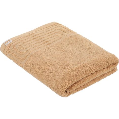 Toalla de baño 70 x 130 cm, 100 % algodón, diseño tribal - ocre - Tendance (1/4)