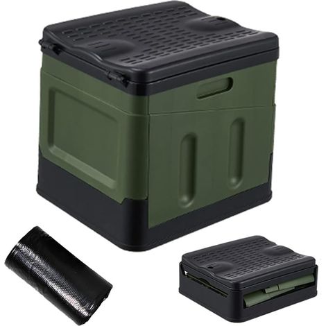 Toilettes pliantes portables pour les voyages en plein air, toilettes de camping, tabouret pliant/coffre de rangement extérieur pour voiture, pour la maison, le camping, le bateau, la randonnée, les l