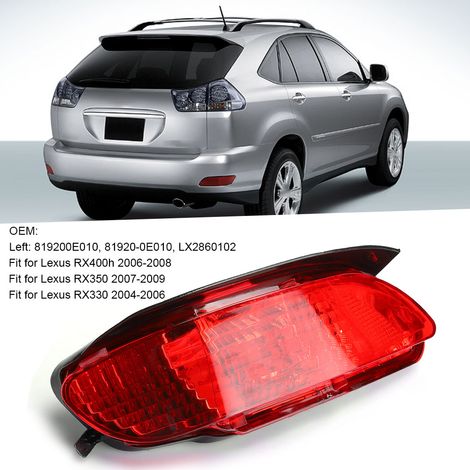 Phare antibrouillard arrière pour Lexus RX330 RX350 RX400h, pièce 819200E010 819100E010 gauche (1/5)