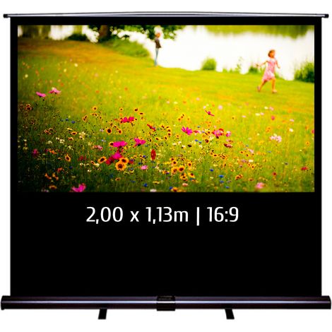 Ecran de projection transportable Pull Up 2,00 x 1,13m - Format 16:9 (1/3)