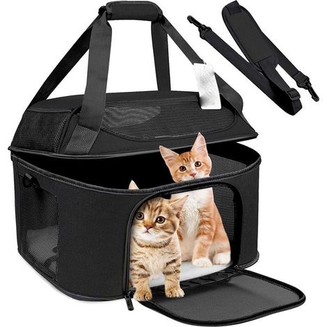 sac portable pliable sport voyage able pour chat, respirant pliable amovible avec capacité supplémen (1/5)