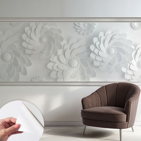 Carta da parati autoadesiva - fotomurale - decorazione parete - murale - adesivo da muro - Eleganza floreale 250x104 cm (1/5)
