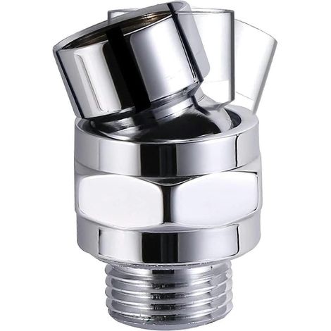 Rotule pivotante réglable en laiton, se fixe au bras de douche, angle de tête pivotant, rotule G1/2 en laiton chromé (1/5)
