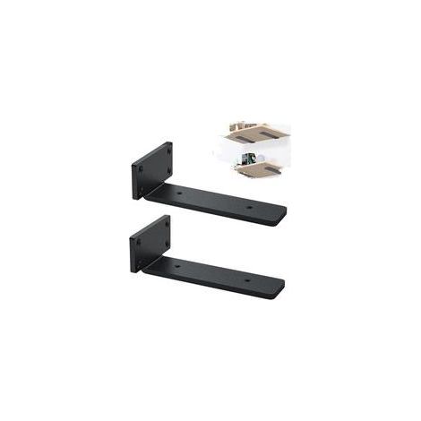 Lot de 2 équerres murales industrielles – Charge lourde, 5 mm d'épaisseur, 25 cm (1/5)