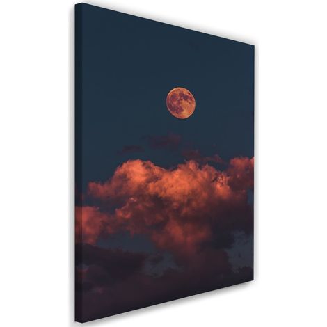 Tableau sur toile nuages ciel lune 40x60 (1/5)