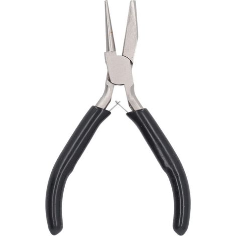 Jeffergarden Pince à boucler le fil de 5 pouces, pince à nez rond demi-Concave, outil d'enroulement en acier au carbone pour la fabrication de bijoux à faire soi-même-DOU
