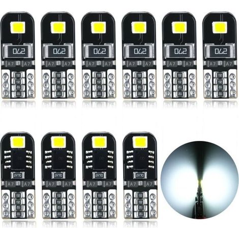T10 LED 12V Bianco Design Non polarizzato W5W Plafoniera interna per auto a forma di cuneo (Lise Plate) (1/3)