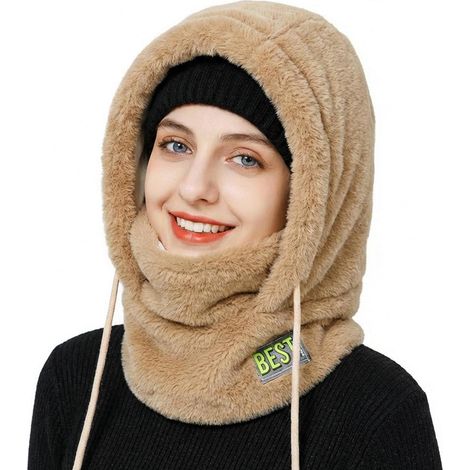 Sturmhaube Thermo Fleece Balaclava winddicht für Damen Herren Khaki (1/5)