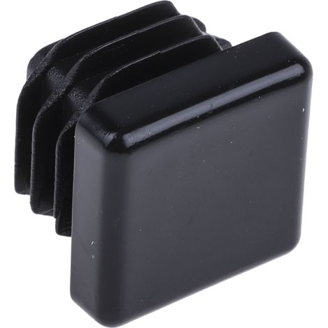 Embout de tube carre Noir, Profilé de 20mm ( Prix pour Sachet de 100 ) (1/4)