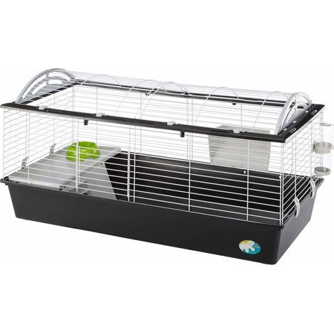 Cage pour rongeur 119 x 58 x 60 cm – Métal et plastique – Espace entre barreaux 2.5 cm – Avec porte coulissante et bac amovible – Ferplast