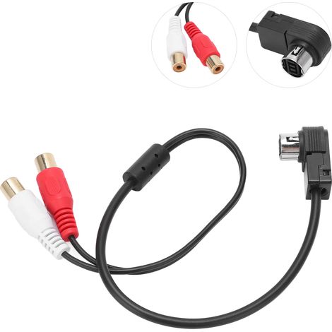 Câble Adaptateur Audio AUX RCA pour Autoradio Alpine KCA121B, 9887, 105, 117, 9855 - Compatible Lecteur Ainet