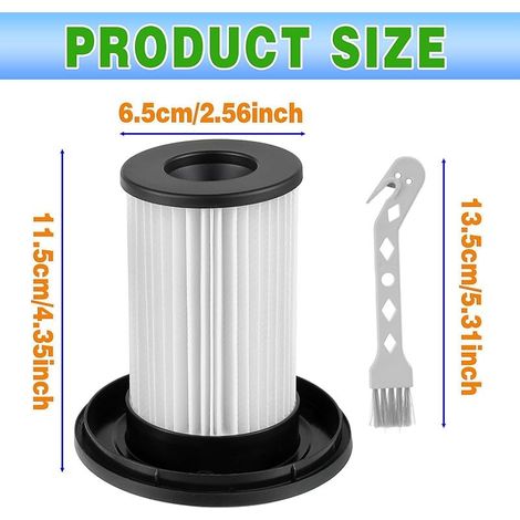 Lot de 2 filtres de rechange compatibles avec l'aspirateur Bosch Unlimited Gen2 Série 8. Filtre HEPA pour aspirateurs Bosch 12036642 et 12023349 avec brosse de nettoyage. (1/5)