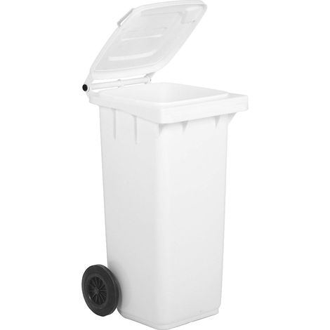 Bidone Quadro Nettezza Urbana con Ruote 120 l 48 CMX57X95H. Bianco Ics (1/5)