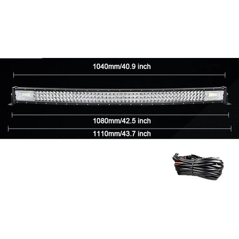 Barra luminosa, fascio luminoso combinato, design impermeabile, cavo curvo da 42 pollici (1/2)