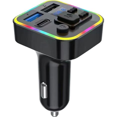 M6 Auto-MP3-Player mit Bluetooth-FM-Transmitter für Roadtrips und autonomes Fahren, mit Schnellladefunktion und USB-C-Schnittstelle (1/4)