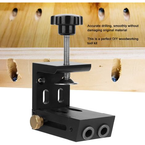 Kit de perçage incliné en alliage d'aluminium, gabarit de positionnement précis pour bois, outil DIY pour menuisier, ensemble complet (1/5)
