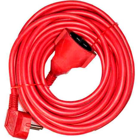 Rallonge électrique 25m Rouge Grande Longueur, Flexible, Usage Extérieur - Edm (1/2)