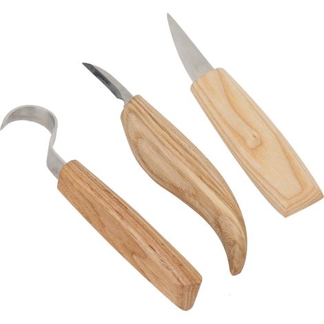 Kit de 3 couteaux à sculpter le bois, outil à main pour le travail du bois (1/5)