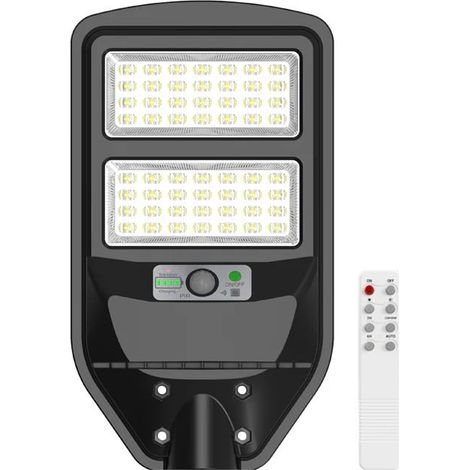 TrAdE Shop Traesio - Lampione Stradale Led Pannello Solare Con Sensore Pir Luce Fredda 6500k Ip65 J02-70w-f - (1/3)
