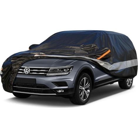 Autoabdeckung 10 Schichten Wasserdicht Atmungsaktiv für VW Tiguan (2008-2017) Schwarz (1/5)