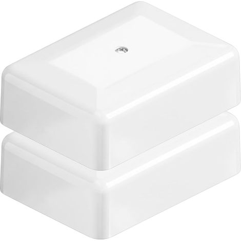 Boîte de Dérivation IP20 lot de 2,Boîte de Jonction électrique anti-poussière pour intérieur, montage saillie ou encastré, couvercle à vis, 90 x 65 x 30 mm, Blanc (1/5)