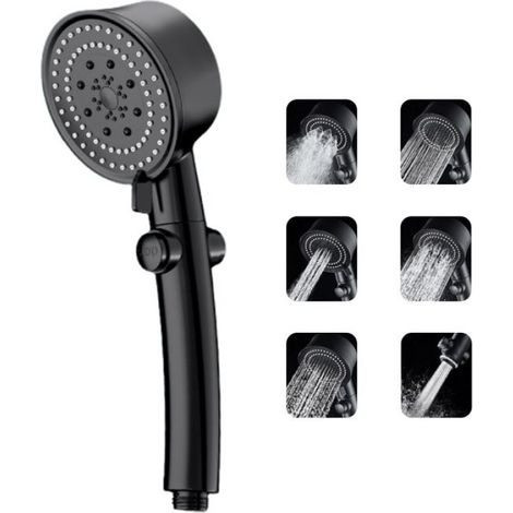 1 Pommeau de douche, 6 modes de jet, haute pression, économie d'eau, salle de bain (1/5)