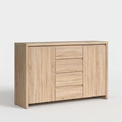 Hohe Kommode mit 2 Türen und 4 Schubladen Kaspian (1/4)