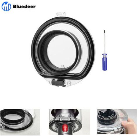 Bluedeer – Staubbehälterabdeckung für Dyson V10 und V11 Staubsauger – Transparenter Kunststoff – Schwarze Gummidichtung – Einfacher Austausch (1/5)