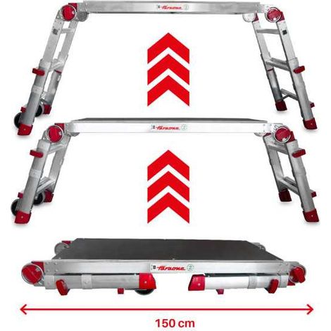 Plataforma de trabajo plegable y regulable en altura Altura de trabajo máxima 89 cm PLAT FARAONE (1/5)