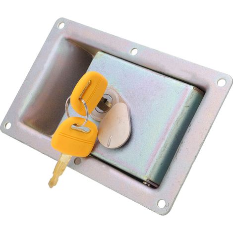 Verrou de couvercle latéral et serrure de porte latérale pour pompe hydraulique, compatible pelleteuse Sany 200 (réf. CG-08-020). (1/5)