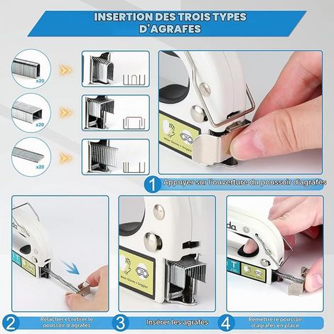 Wooden Stapler for Furniture and Decoration, White (1/2)