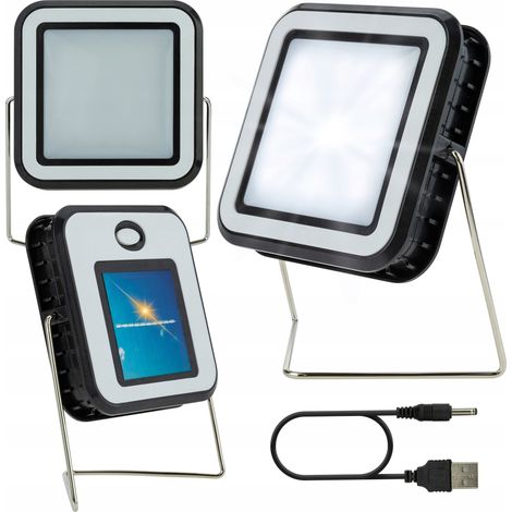 Solar-Campinglampe LED + USB VERGIONIC