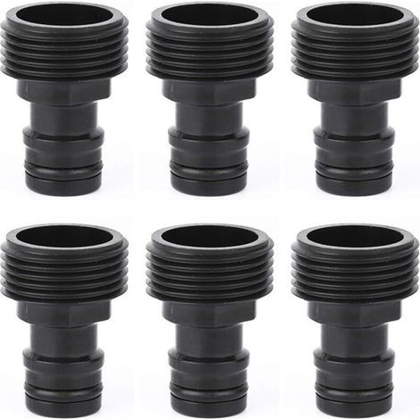 Connecteur mâle 3/4 pouce : pour connecter des appareils d'arrosage avec filetage intérieur, filetage extérieur 25 mm 6 pièces
