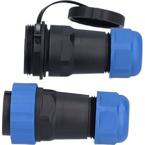 Prise aviation étanche SP28 IP68 anti-oxydation PA66 PA6 12 broches soudure fils ordinat cuivre doré (1/5)
