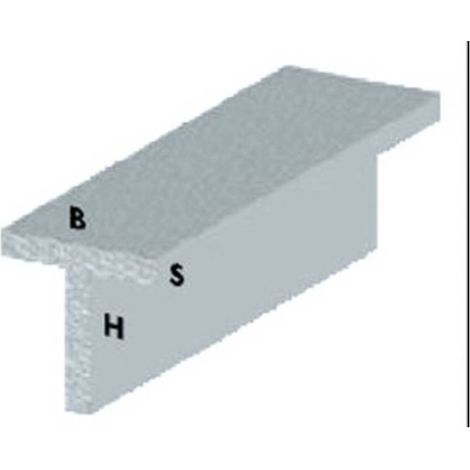 5 x PROFILO ARGENTO H.100 CM T 20X20X1,5 MM