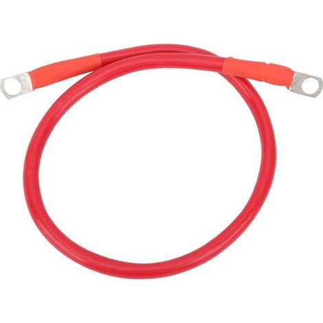 Fil de terre 23,6 pouces 4AWG 25 mm² 150 A, câble de terre haute résistance pour porte-fusible d'onduleur de batterie rouge (1/5)