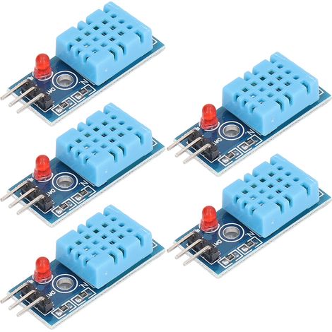 Lot de 5 capteurs numériques température humidité haute sensibilité anti-parasite module pour serre avec plaque et fils de connexion (1/5)
