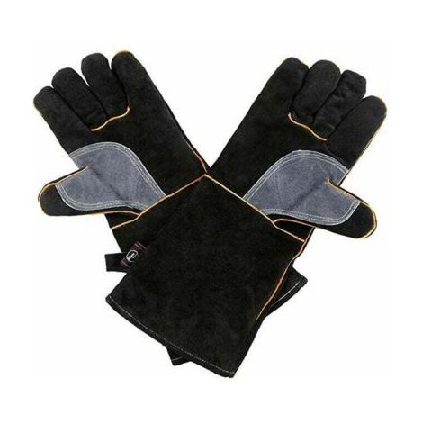 Nazalus-Vente chaude-Gants résistants au feu et à la chaleur extrêmes, cuir avec coutures en kevlar, parfaits pour cheminée, poêle, four, grill, soudage, barbecue, mig, support à marmite, traitement d (1/5)