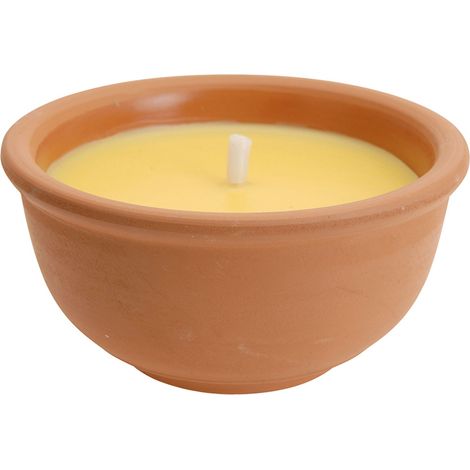 VELA CITRONELA BOL TERRACOTA Ø13X6.5 CM
