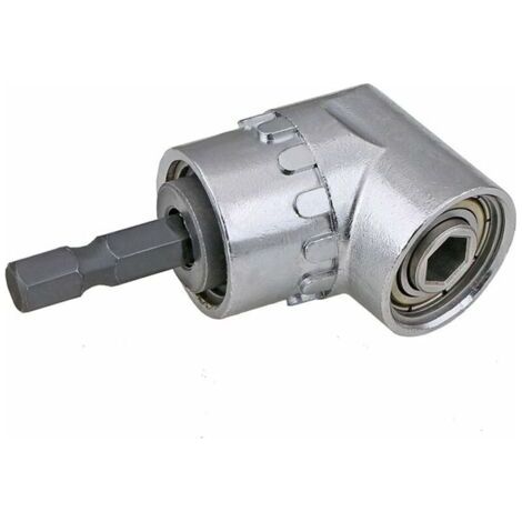 Tournevis Porte-Adaptateur 105 Degrés Perceuses à Angle Droit Pilote et Tournevis Adaptateur Renvoi d'angle pour Visseuse Hexagonal 1/4 '' Accessoires pour Tournevis, 6,35MM