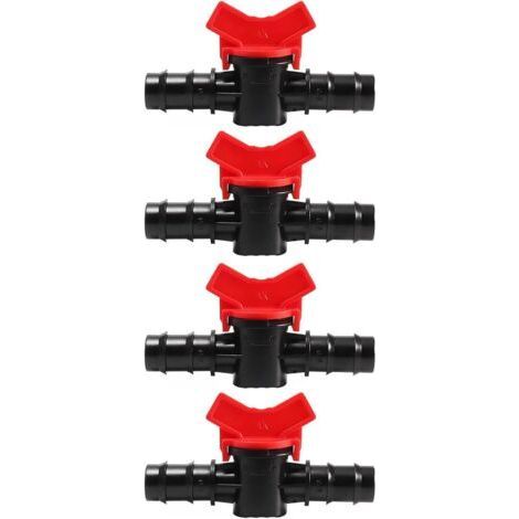 FENOPLASTICA4PCS Valve à boisseau sphérique, Robinet barbelé 16mm, Contrôle débit eau, Irrigation goutte à goutte, Jardin agriculture (1/5)