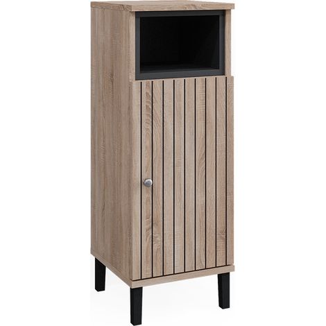Midischrank Aquis, Sonoma, 30 x 86.8 cm mit Tür und offenem Fach, Vicco (1/5)