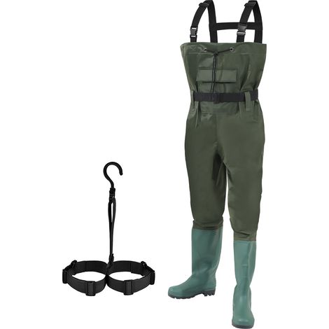TolleTour Waders avec crochet Pantalon de pêche Denier Nylon Pantalon de bassin avec caoutchouc Taille 44 (1/5)