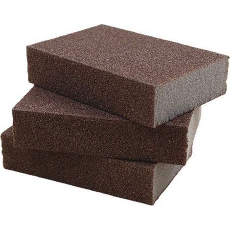 4 éponges à poncer pour surfaces humides et sèches ponçage fin (1/4)