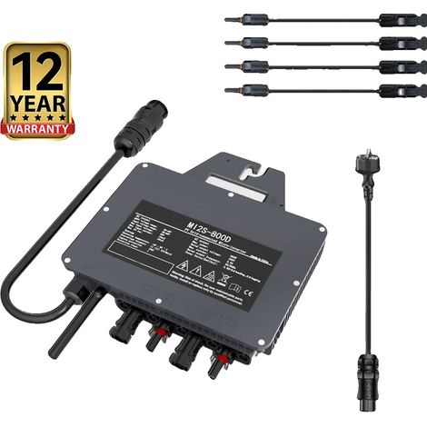Onduleur Solaire, Haute Efficacité, Caractéristiques de Sécurité Avancées, Onduleur 800W, AC 230V, DC 22-50V (1/2)
